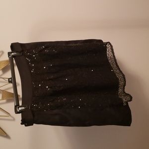 I Heart Ronson Black Sequin Skirt